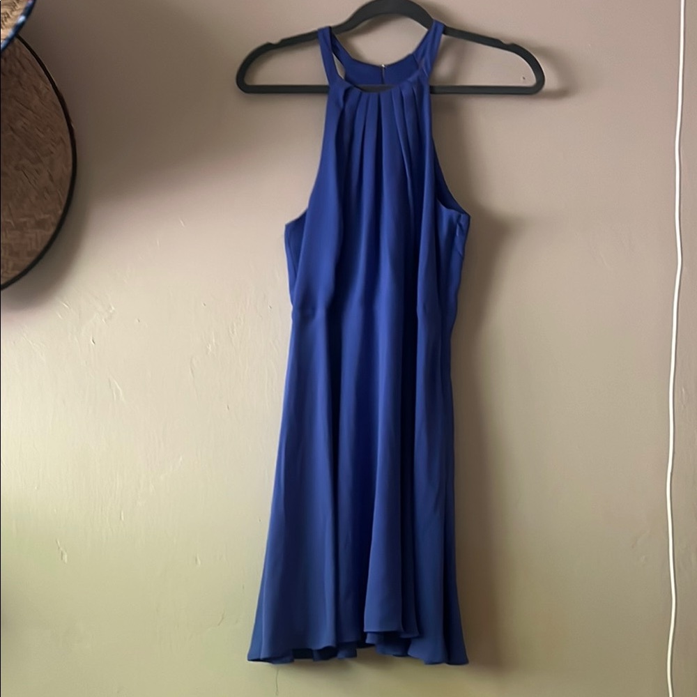 Express Blue Halter Mini Sundress